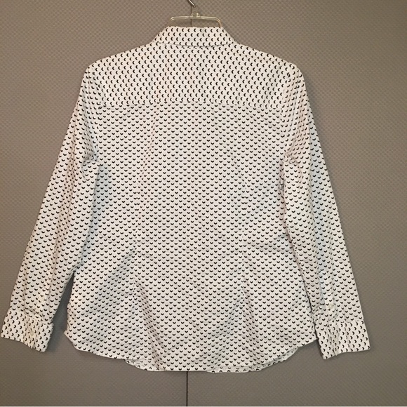 APT.9 Button Up Shirt Women's Size Large Long Sleeve White / Blue Casual - Picture 10 of 10